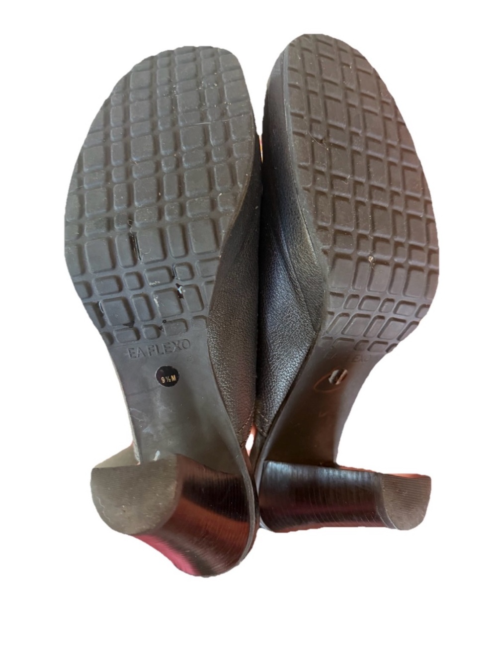 Enzo Angiolini Women's Shoes Sz 9.5  Black Leather Slip-On Mules - Picture 4 of 5